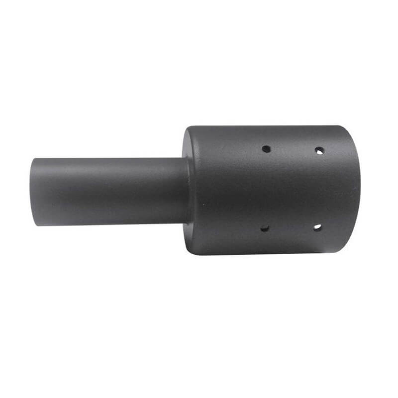 Tenon Adapter For 5 Inch OD Square Pole Mount With 2-3/8" Vertical Tenon - Ideal For Slip Fit Led Parking Lot Light Post Top Stree Light Dark Bronze Finish
