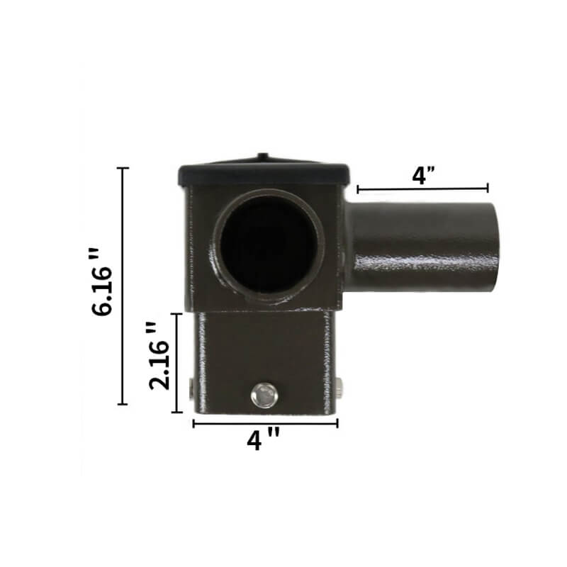 4″ 90° Twin Horizontal Tenon