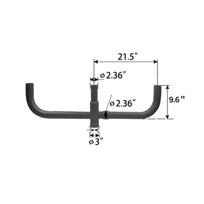 Short 180° Triple Bullhorn