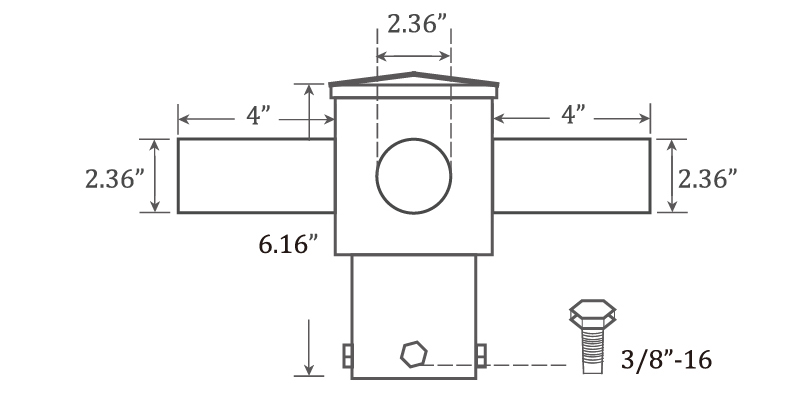 4″ 90° Triple Square Horizontal Tenon.jpg