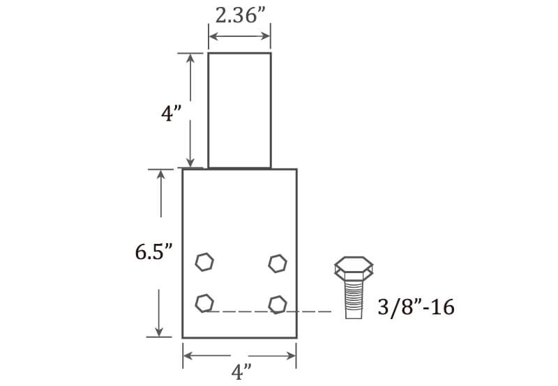 4 Round Pole Mount with 2-38 O.D.jpg
