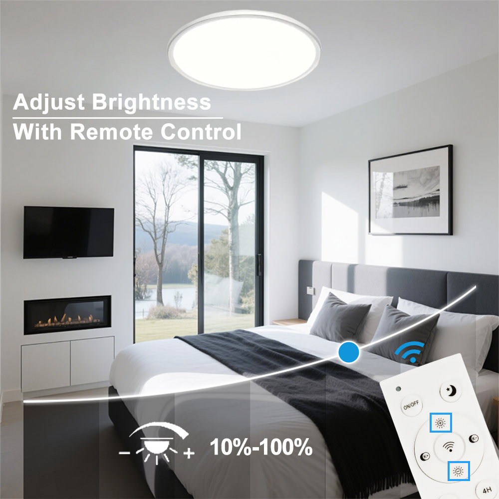 Round Panel Light with Remote Control