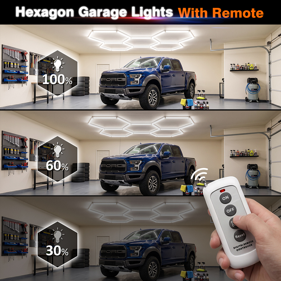 Hexagon Garage Lights